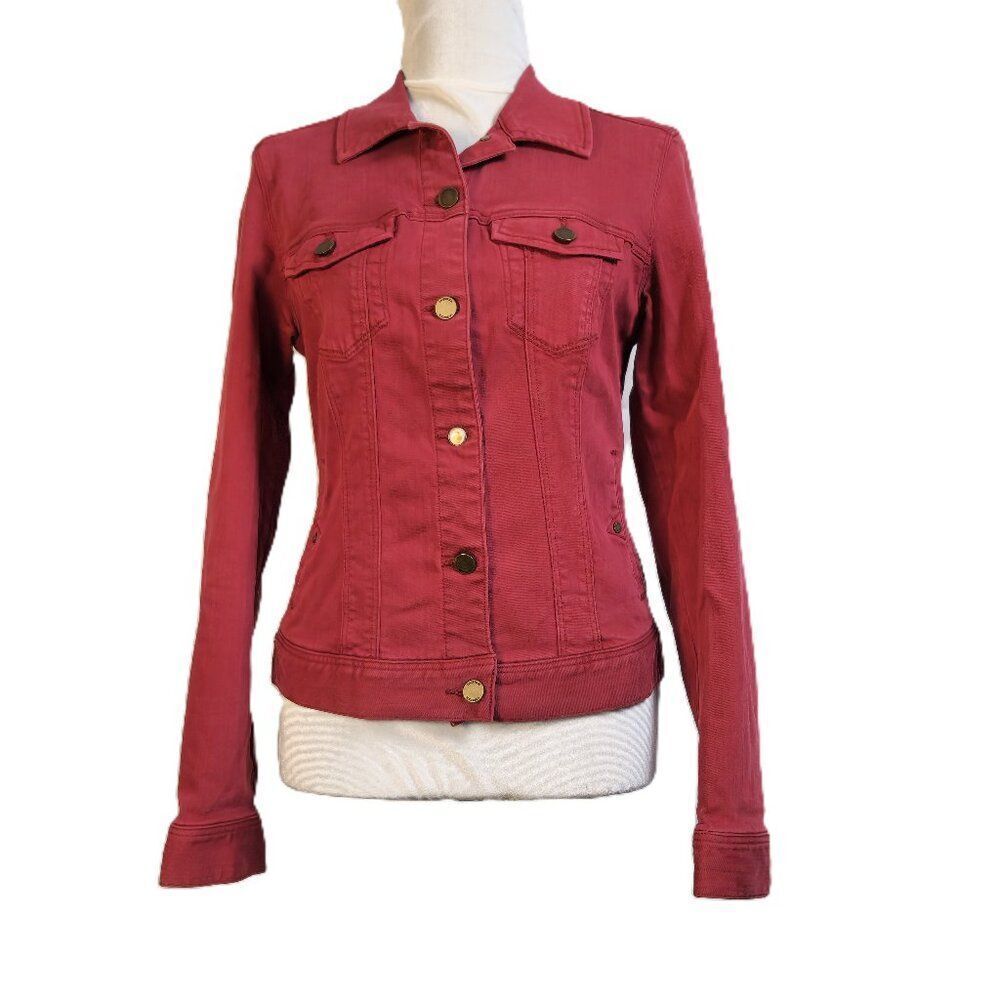 Liverpool Size XS Women's Red Jean Jacket